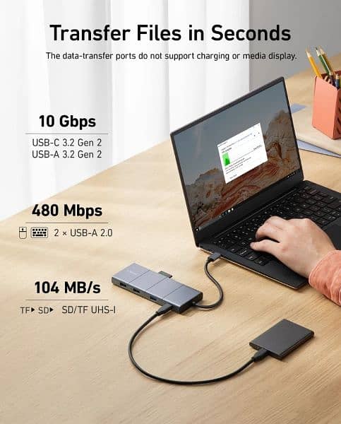 Anker 565 11-in-1 USB-C Hub 10 Gbps USB-A Data Ports 4K HDMI Display P 3