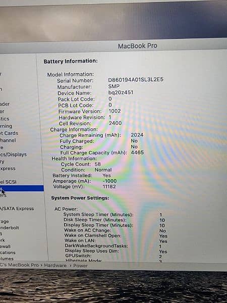 macbook pro 2020  i7 16gb 256gb 13.3" 4