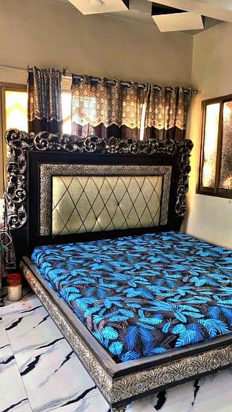 wooden bedroom set with mattress 7