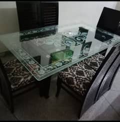 dining table with six chairs