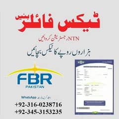 TAX RETURN,GST,FILER,SRB,NTN,SALE TAX,SECP,TRADEMARK,LLC INCORPORATION