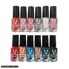 Pack of 12 nail polish With Free delivery