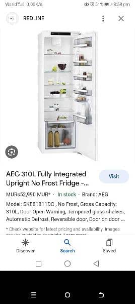 AEG DC Inverter Fridge 10 Month Use Manchester UK Import Full Touch 9