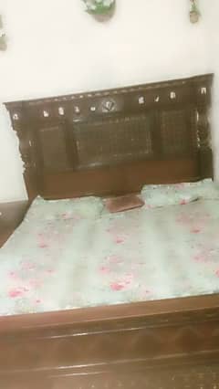 Double bed with 2 side table ,Showcase , Dressing Table and Safe