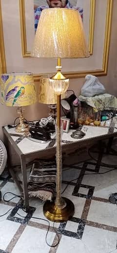 antique double Light standing lamp