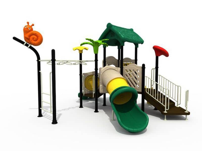 Multiple Swings & Slide| Wooden Tree House |Seesaw| Bench|Gazibo 8