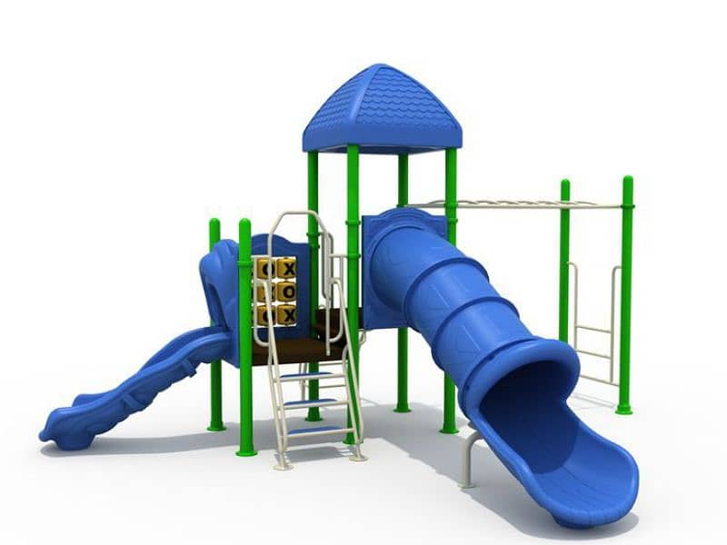 Multiple Swings & Slide| Wooden Tree House |Seesaw| Bench|Gazibo 11