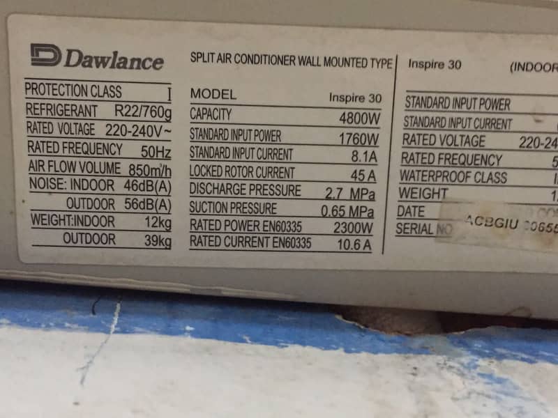 Dawlance ac 1.5 ton great condition 3