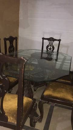 Mint condition dinning table 6 chairs for sale