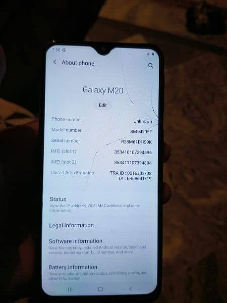 Samsung M20 3/32gb 2