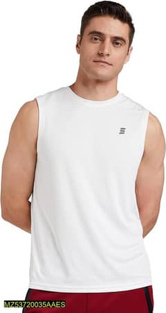 Men's dri fit plain reflector sando shirt