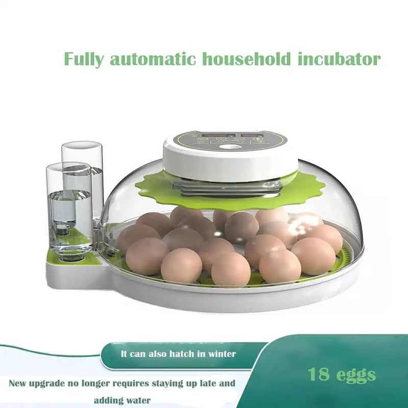 Intelligent 18 Eggs Full Automatic Chick Incubator , Temperature Humi 3