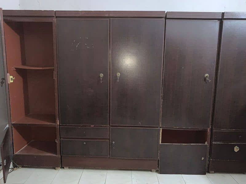 2 wardrobes 2 doors and 2 single wardrobes for sale 1