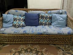 Cane five seater sofa set