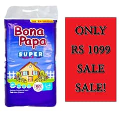 Bona Papa Super original Baby Diapers - Large Size 4 - 50 Pcs