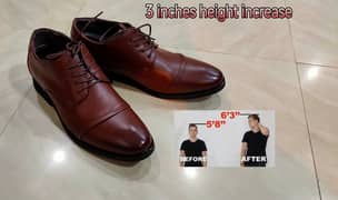 Elevated height increase 3 inches shoes men