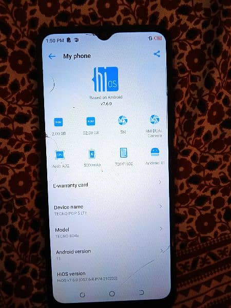 Tecno pop 5 lite 2/32 7