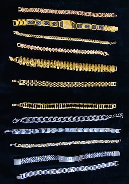 Italian 925 Ring chains Braslats Couple Ring gold plated chain 14