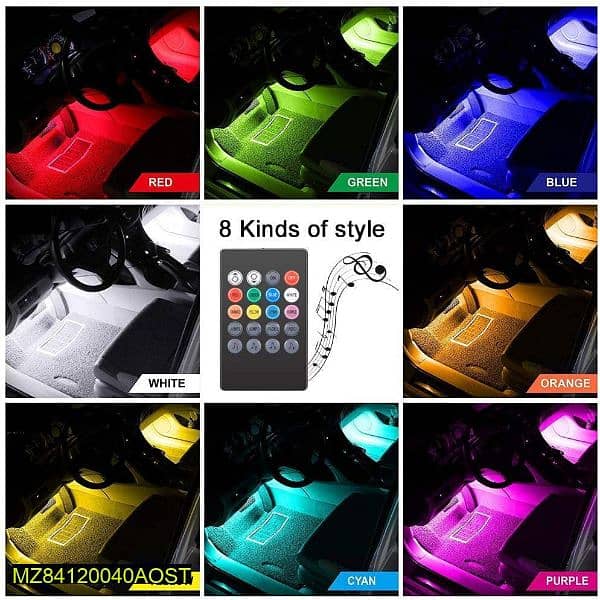 Car Interior Floor Decorative
Atmosphere Light Remote Control
RGB 1