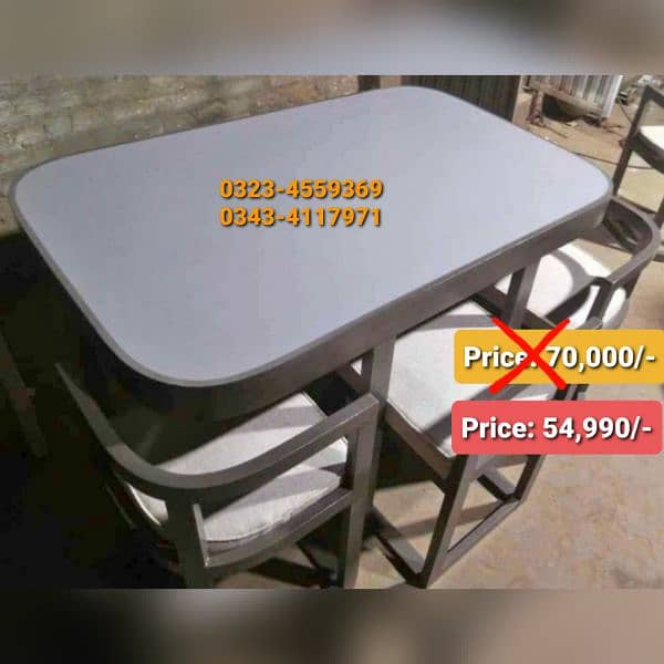 Smart dining table/round dining table/4 chair/6 chair/dining table 4