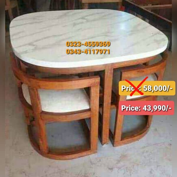 Smart dining table/round dining table/4 chair/6 chair/dining table 12