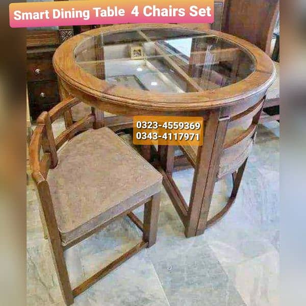 Smart dining table/round dining table/4 chair/6 chair/dining table 13