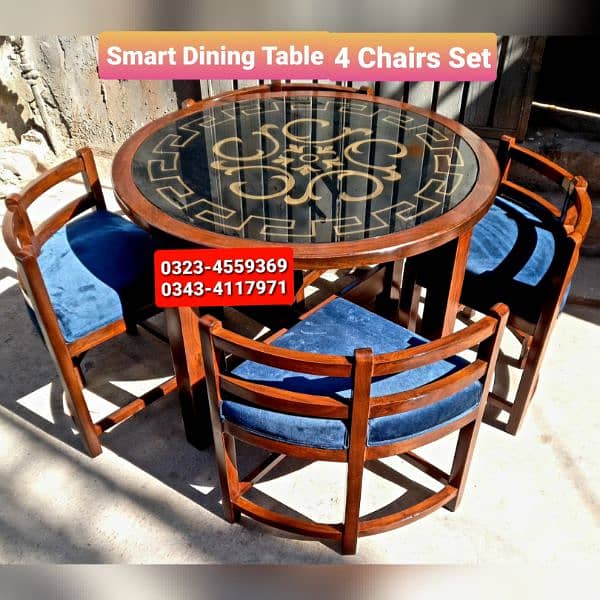 Smart dining table/round dining table/4 chair/6 chair/dining table 14