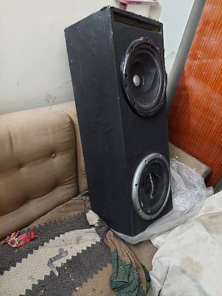 pioneer woofer and Kenwood woofer + amplifier 1