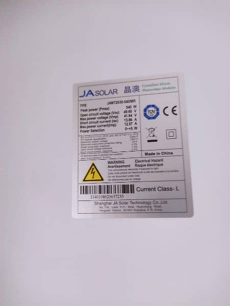 JA SOLAR 540 0