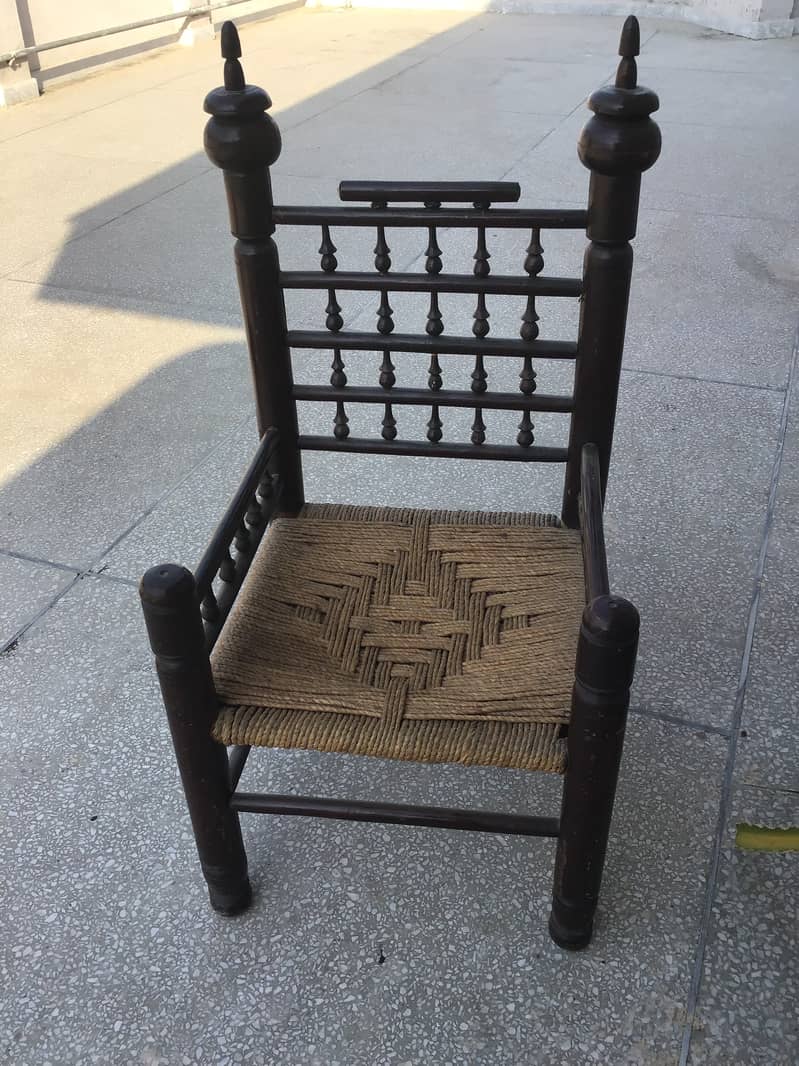 Pair of Two Beautiful Wooden Chairs (Vintage Design) Price negotiable 2