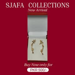 Zircon golden ear cuffs from Khush Bakht catalog by Sjafa Collections
