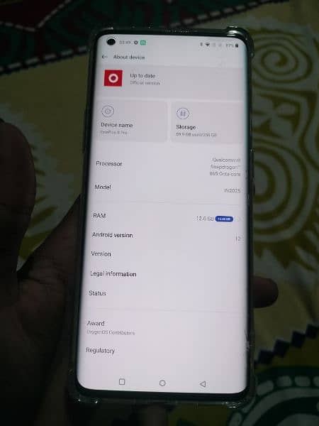 OnePlus 8pro 12+4GB ram 256GB clear LCD just back Rauf hai baki all ok 12