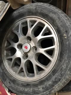 Tyre 14 Alloyrim alloy rim wheel corolla charad civic margalla etc