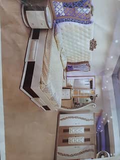 very beautiful BED side table dressing and safe almari 0