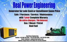Generators , industrial Generators for sale in Pakistan , Real Power