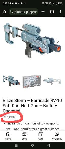 nerf gun/blaze storm barricade rv 10 4