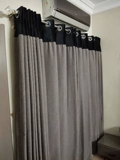 Curtains with rods and decor