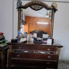 Dressing Table with Two bed side Tables for sale.