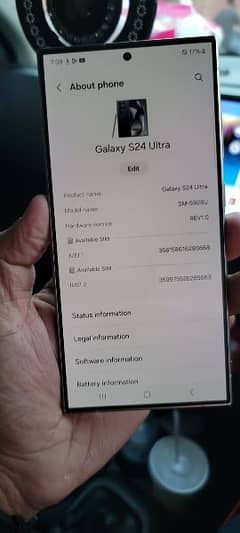Samsung s24 ultra 12GB 256GB . . . . 03211748247