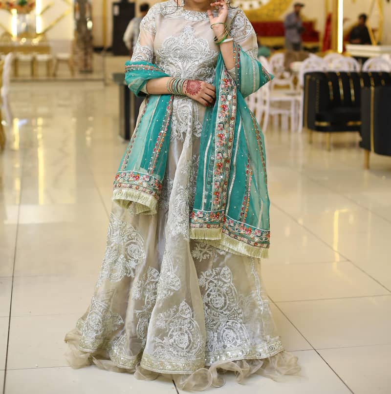 Embroided Oraganza Lehega, Wedding lehenga 0