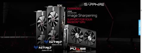 RX 590 NON GME Saphhire NITRO+   8GB GDDR5 Graphic card 256 bit