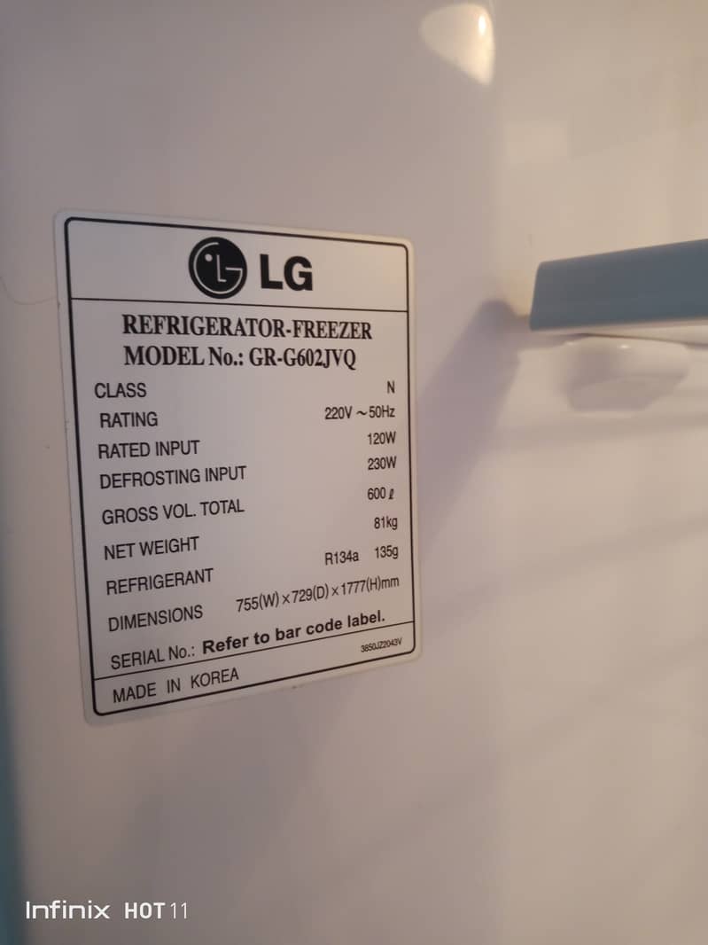 LG non frost. 0