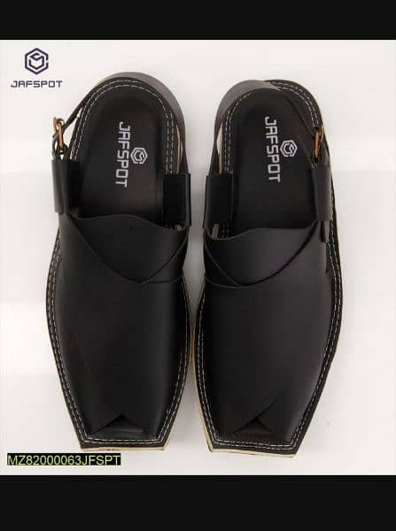 Jaf Spot- Signature Peshawari Chappa-JF31,  Black 1