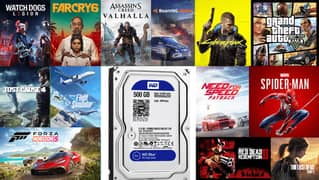 500 GB Hard Disk Full Of Games Mix Brand