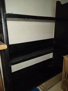 Black pure wood shelves