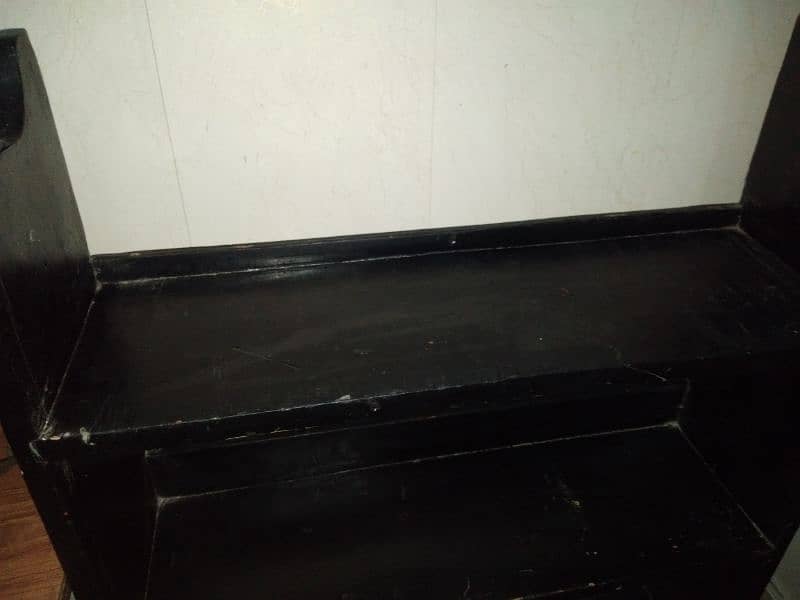 Black pure wood shelves 1