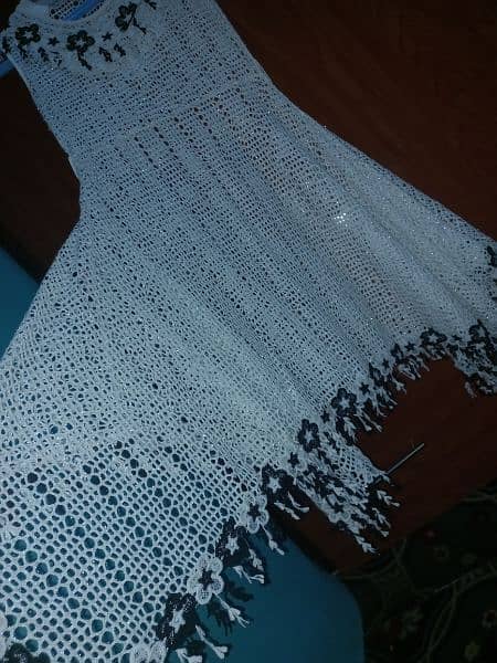 shinny White color frock 1