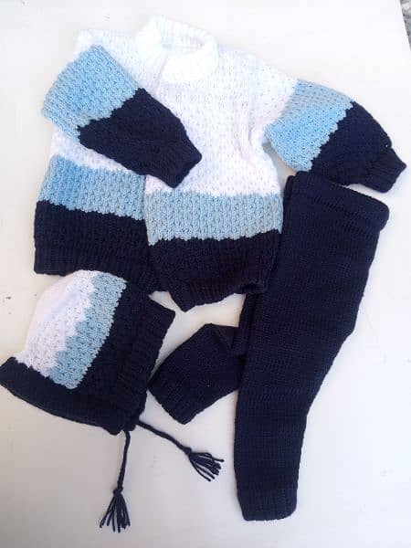 wool Knitted Baby Boy Set 0