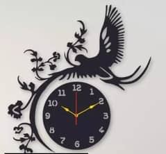 Calligraphy art wall clock with light