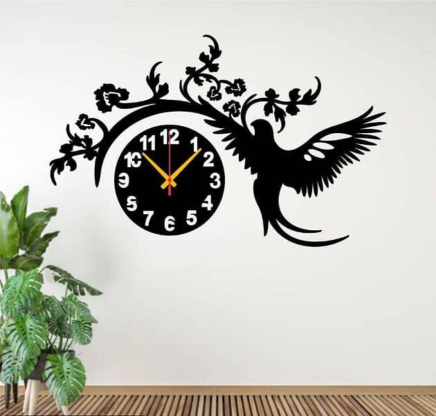 Calligraphy art wall clock with light 1